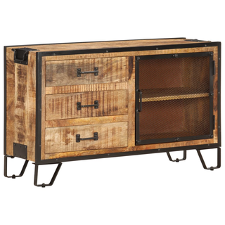 vidaXL Sideboard 100x31x60 cm Solid Rough Mango Wood - Giant Lobelia