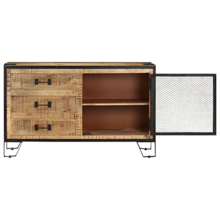 vidaXL Sideboard 100x31x60 cm Solid Rough Mango Wood - Giant Lobelia