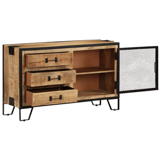 vidaXL Sideboard 100x31x60 cm Solid Rough Mango Wood - Giant Lobelia