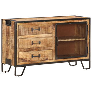 vidaXL Sideboard 100x31x60 cm Solid Rough Mango Wood - Giant Lobelia