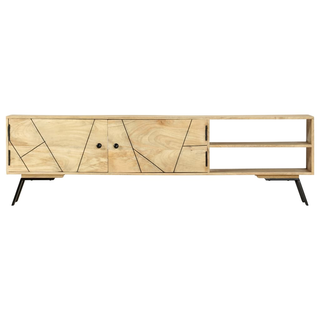 vidaXL TV Cabinet 140x30x40 cm Solid Mango Wood - Giant Lobelia