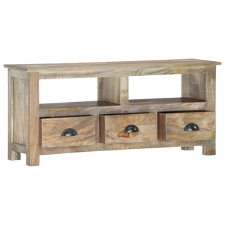 TV Cabinet 110x30x50 cm Solid Mango Wood - Giant Lobelia