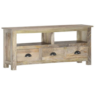 TV Cabinet 110x30x50 cm Solid Mango Wood - Giant Lobelia