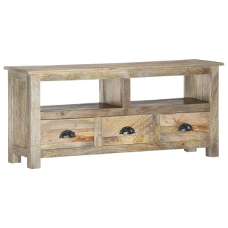 TV Cabinet 110x30x50 cm Solid Mango Wood - Giant Lobelia