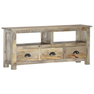 TV Cabinet 110x30x50 cm Solid Mango Wood - Giant Lobelia