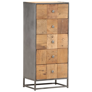 vidaXL Drawer Cabinet 45x30x100 cm Solid  Reclaimed Wood - Giant Lobelia