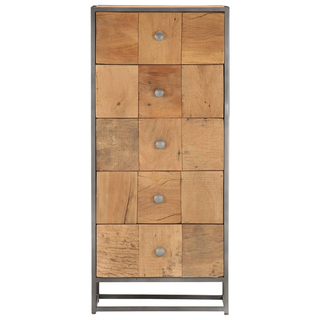 vidaXL Drawer Cabinet 45x30x100 cm Solid  Reclaimed Wood - Giant Lobelia