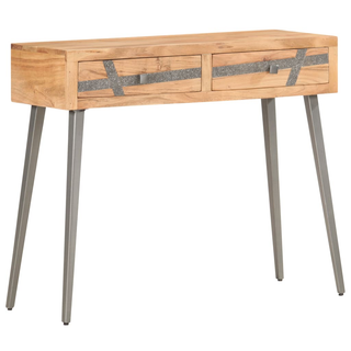 vidaXL Console Table 90x30x75 cm Solid Acacia Wood - Giant Lobelia