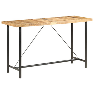 Bar Table 180x70x107 cm Rough Mango Wood - Giant Lobelia