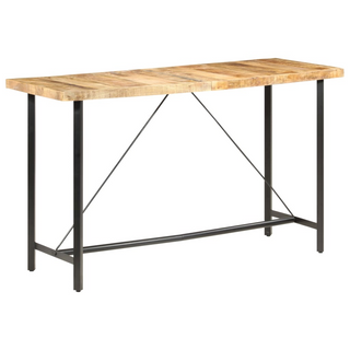 Bar Table 180x70x107 cm Rough Mango Wood - Giant Lobelia