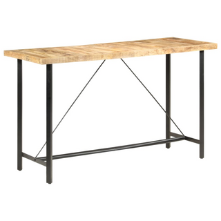 Bar Table 180x70x107 cm Rough Mango Wood - Giant Lobelia