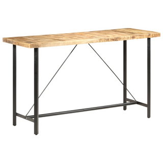 Bar Table 180x70x107 cm Rough Mango Wood - Giant Lobelia