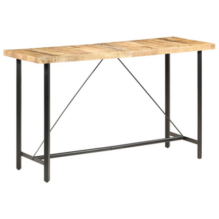 Bar Table 180x70x107 cm Rough Mango Wood - Giant Lobelia