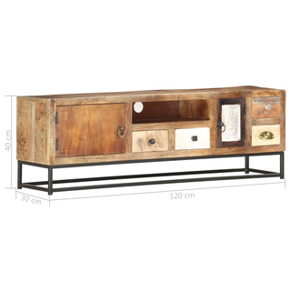 vidaXL TV Cabinet 120x30x40 cm Solid Reclaimed Wood - Giant Lobelia