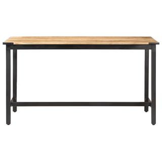 vidaXL Dining Table 140x70x76 cm Solid Rough Mango Wood - Giant Lobelia