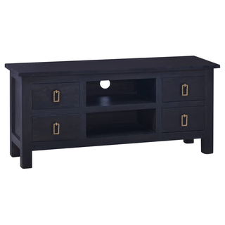 TV Cabinet Light Black Coffee 100x30x45 cm Solid Mahogany Wood - Giant Lobelia