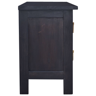 TV Cabinet Light Black Coffee 100x30x45 cm Solid Mahogany Wood - Giant Lobelia