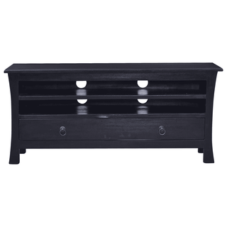 TV Cabinet Light Black Coffee - Solid Mahogany Wood | Stylish and Durable - Giant Lobelia