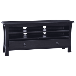 TV Cabinet Light Black Coffee - Solid Mahogany Wood | Stylish and Durable - Giant Lobelia