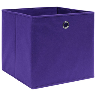 vidaXL Storage Boxes 10 pcs Purple 32x32x32 cm Fabric - Giant Lobelia