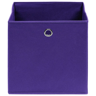 vidaXL Storage Boxes 10 pcs Purple 32x32x32 cm Fabric - Giant Lobelia