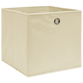 vidaXL Storage Boxes 4 pcs Cream 32x32x32 cm Fabric - Giant Lobelia