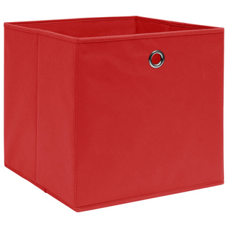 vidaXL Storage Boxes 4 pcs Red 32x32x32 cm Fabric - Giant Lobelia