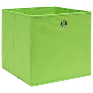 vidaXL Storage Boxes 4 pcs Green 32x32x32 cm Fabric - Giant Lobelia