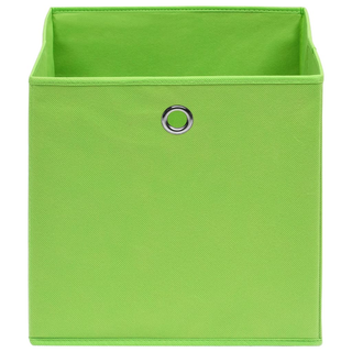 vidaXL Storage Boxes 10 pcs Green 32x32x32 cm Fabric - Giant Lobelia