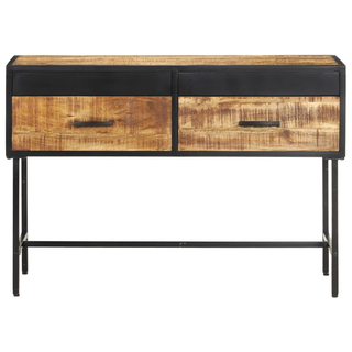 vidaXL Console Table 110x35x75 cm Rough Mango Wood - Giant Lobelia