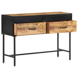 vidaXL Console Table 110x35x75 cm Rough Mango Wood - Giant Lobelia