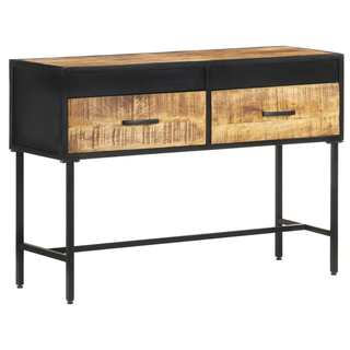 vidaXL Console Table 110x35x75 cm Rough Mango Wood - Giant Lobelia