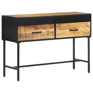 vidaXL Console Table 110x35x75 cm Rough Mango Wood - Giant Lobelia