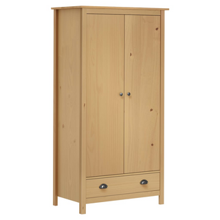 2-Door Wardrobe Hill 89x50x170 cm Solid Pine Wood - Giant Lobelia