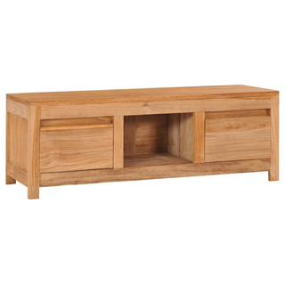 vidaXL TV Cabinet 100x30x35 cm Solid Teak Wood - Giant Lobelia