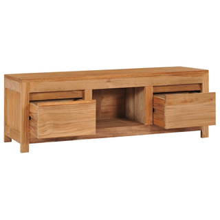 vidaXL TV Cabinet 100x30x35 cm Solid Teak Wood - Giant Lobelia