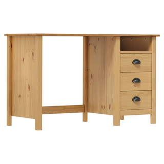 Desk Hill with 3 Drawers 120x50x74 cm Solid Pine Wood - Giant Lobelia