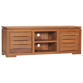 vidaXL TV Cabinet 110x30x40 cm Solid Teak Wood - Giant Lobelia