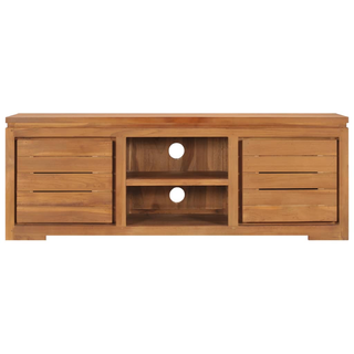 vidaXL TV Cabinet 110x30x40 cm Solid Teak Wood - Giant Lobelia