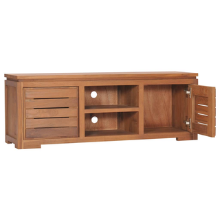 vidaXL TV Cabinet 110x30x40 cm Solid Teak Wood - Giant Lobelia