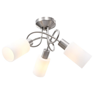 Ceiling Lamp with Ceramic Shades for 3 E14 Bulbs White Cone - Giant Lobelia