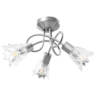 Ceiling Lamp with Transparent Glass Shades for 3 E14 Bulbs Tulip - Giant Lobelia