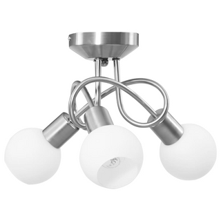 Ceiling Lamp with Ceramic Shades for 3 E14 Bulbs White Bowl - Giant Lobelia