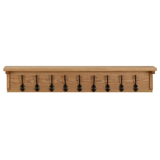 vidaXL Coat Rack 90x16x16 cm Solid Oak Wood - Giant Lobelia