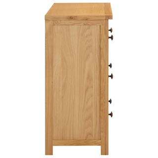 Chest of Drawers 80x35x75 cm Solid Oak Wood - Giant Lobelia