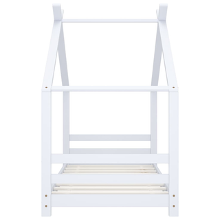 Kids Bed Frame White Solid Pine Wood 80x160 cm - Giant Lobelia