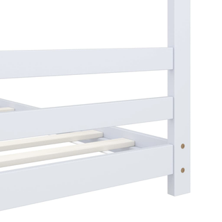 Kids Bed Frame White Solid Pine Wood 80x160 cm - Giant Lobelia