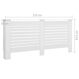 vidaXL Radiator Covers 2 pcs White 172x19x81.5 cm MDF - Giant Lobelia