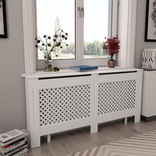 vidaXL Radiator Covers 2 pcs White 172x19x81.5 cm MDF - Giant Lobelia