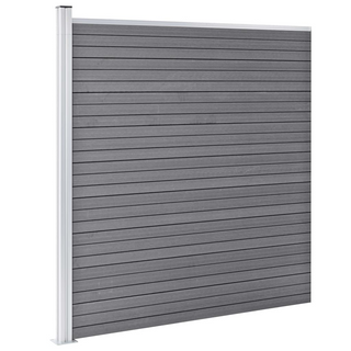 vidaXL Garden Fence WPC 353x186 cm Grey - Giant Lobelia